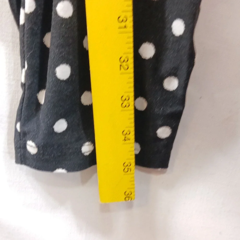 Time and‎ Tru Womens XXL 20 Black White Polka Dot Leggings Elastic Waist Pants